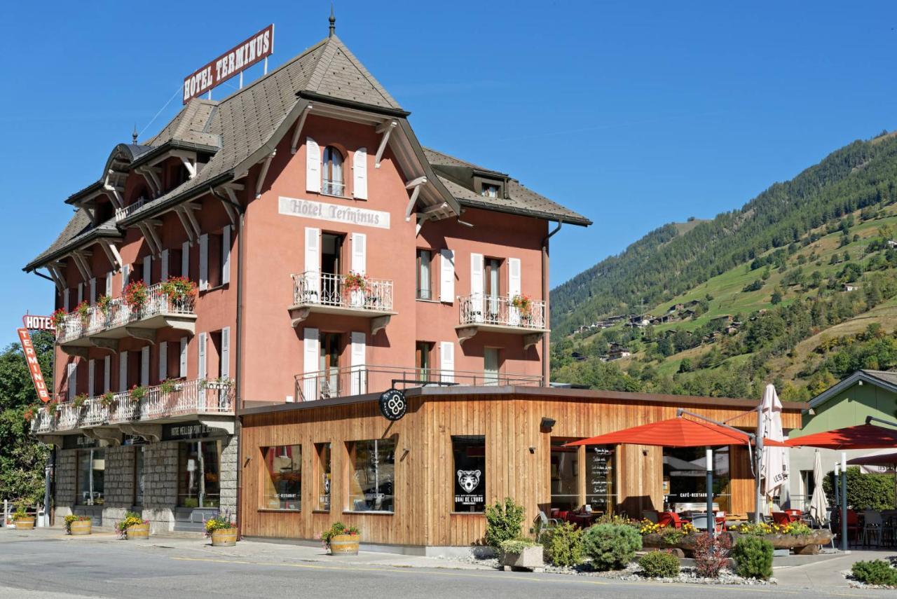 Hôtel Terminus Orsières Exterior foto